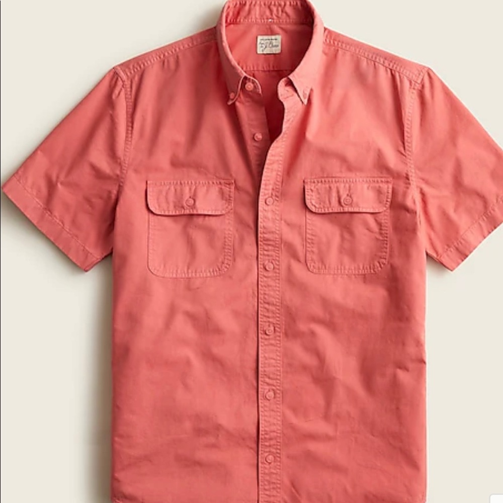 NWT J Crew Short-sleeve garment-dyed vintage twill worksheet
